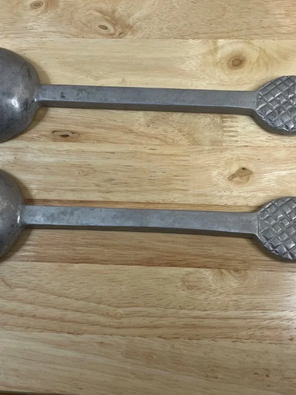 Vintage Aluminum Pineapple Salad Tosser Set – MCM 13” Fork Spoon